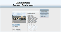 Desktop Screenshot of captainpetesseafood.com